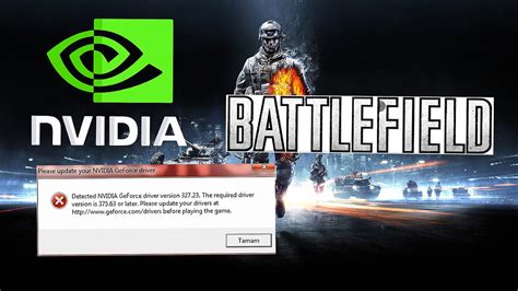 please update your nvidia geforce driver battlefield v